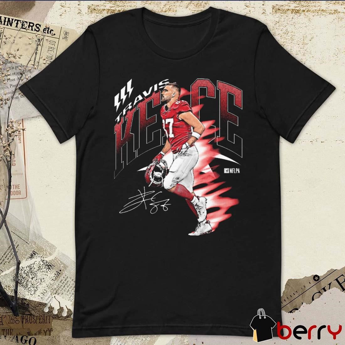 Travis Kelce Kansas City Chiefs Retro Signature Graphic t-shirt
