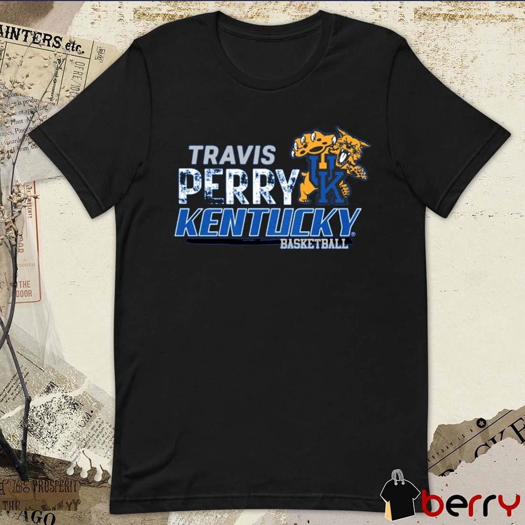Travis Perry Distressed UK Kentucky Wildcat Basketball t-shirt