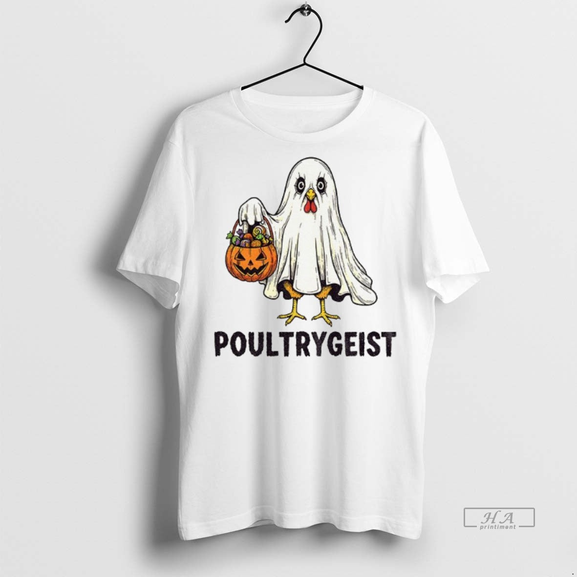 Official Trendy Cock Ghost Poultrygeist Pumpkin Halloween 2025 Tee Sweater
