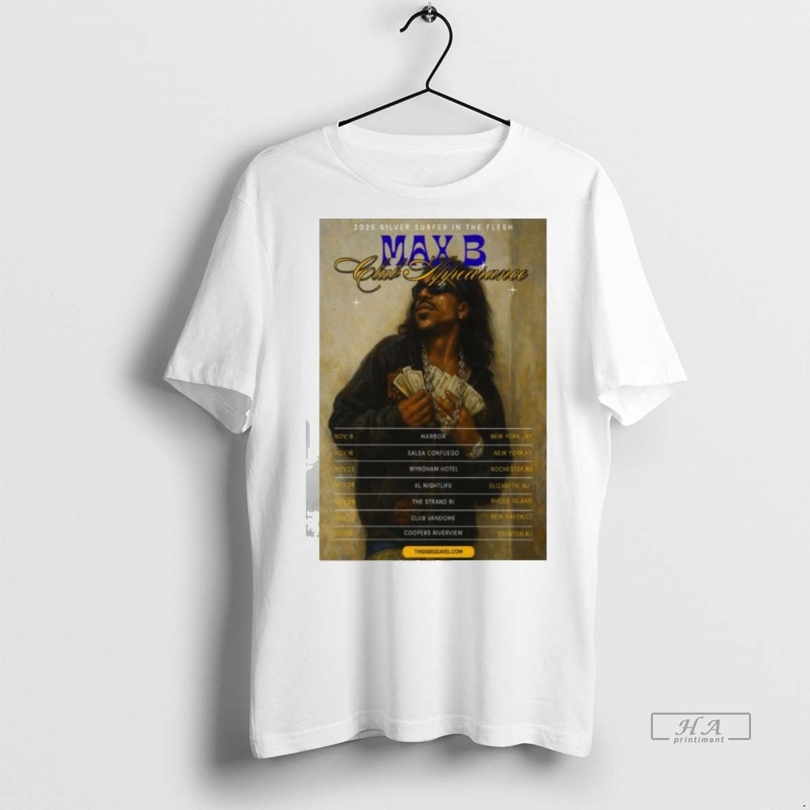 Official Trendy Max B Silver Surfer In The Flesh 2025 Tee Sweater