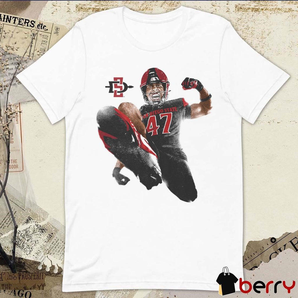 Trey White San Diego State Aztecs Portrait t-shirt