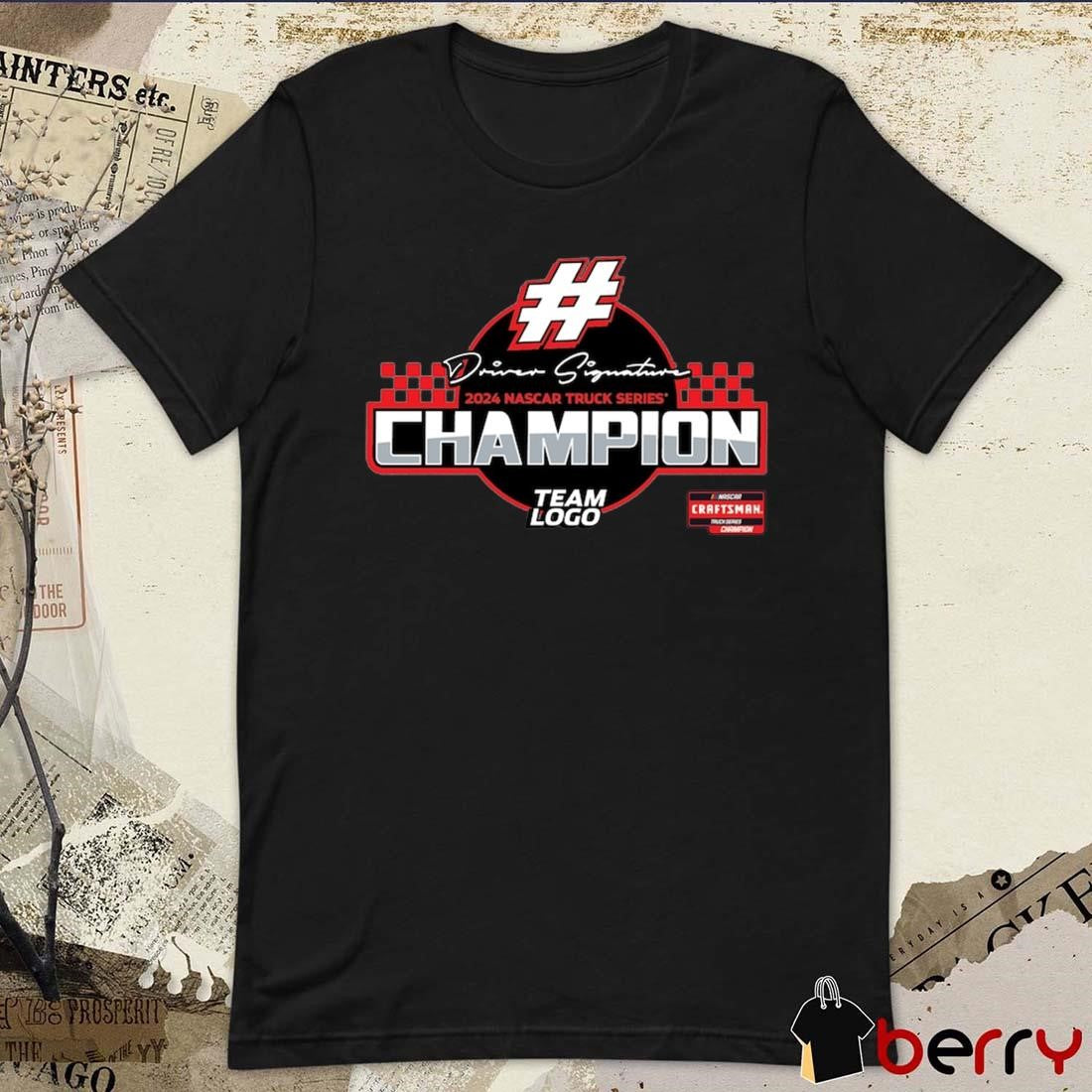 Ty Majeski Checkered Flag Sports 2024 NASCAR Craftsman Truck Series Champion Team Logo t-shirt