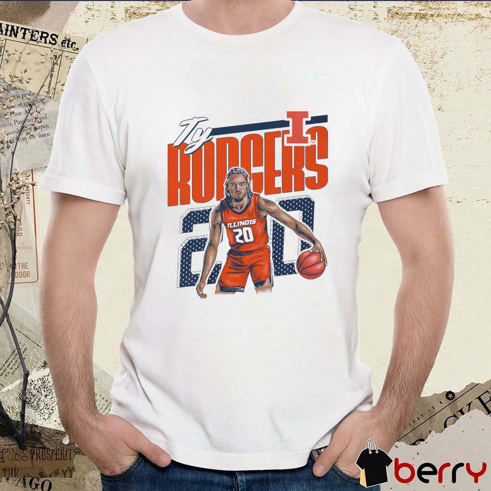 Ty Rodgers Illinois Fighting Illini Illustration Sport t-shirt