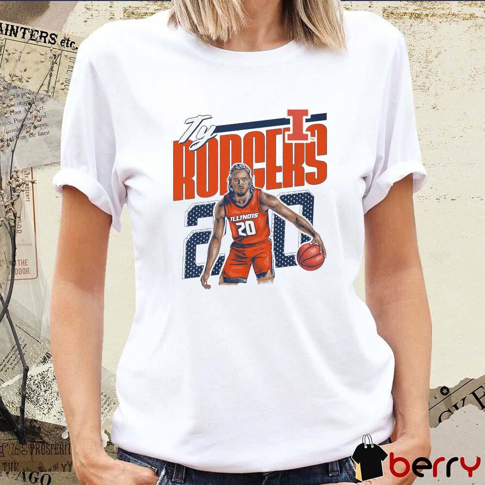 Ty Rodgers Illinois Fighting Illini Illustration Sport t-shirt