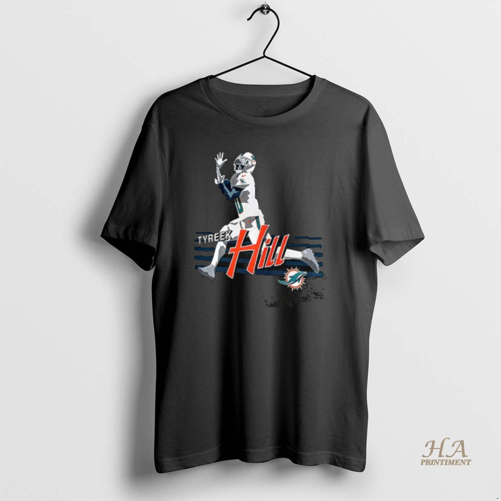 Official Tyreek Hill Miami Dolphins Football Receiving The Ball