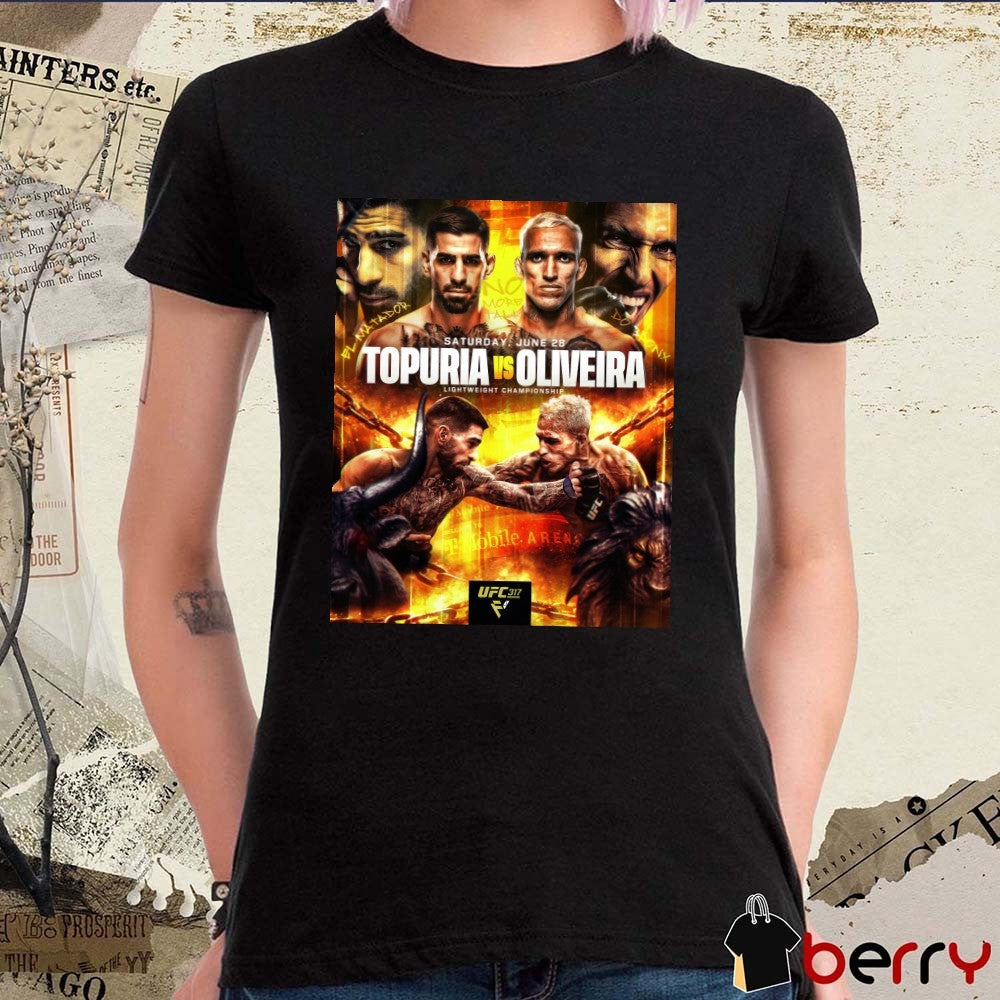 UFC 317 Ilia Topuria El Matador and Charles Oliveira Do Bronx Lightweight Championship Saturday June 28 2025 Poster t-shirt