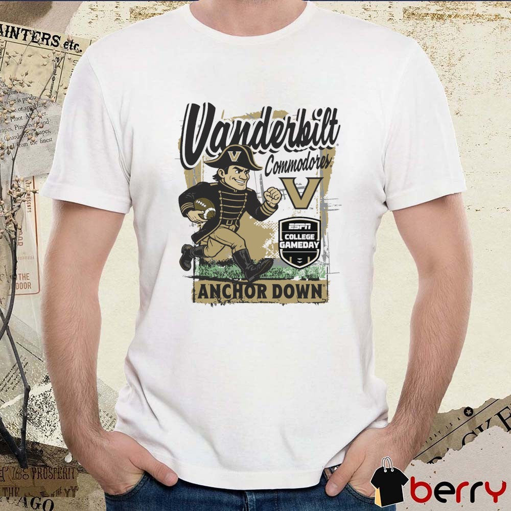 Vanderbilt Commodore 2025 ESPN College GameDay Anchor Down Classic t-shirt