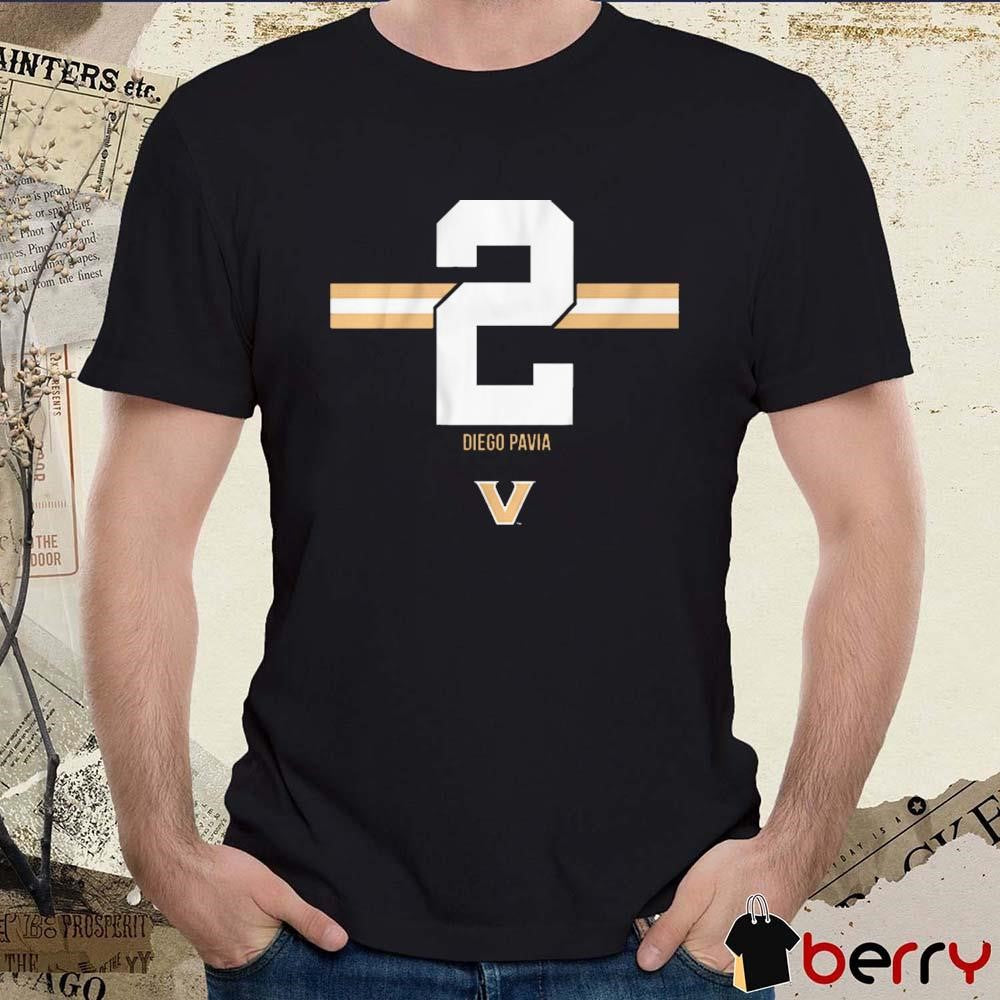 Vanderbilt Commodores Football Diego Pavia 2 Stripe t-shirt