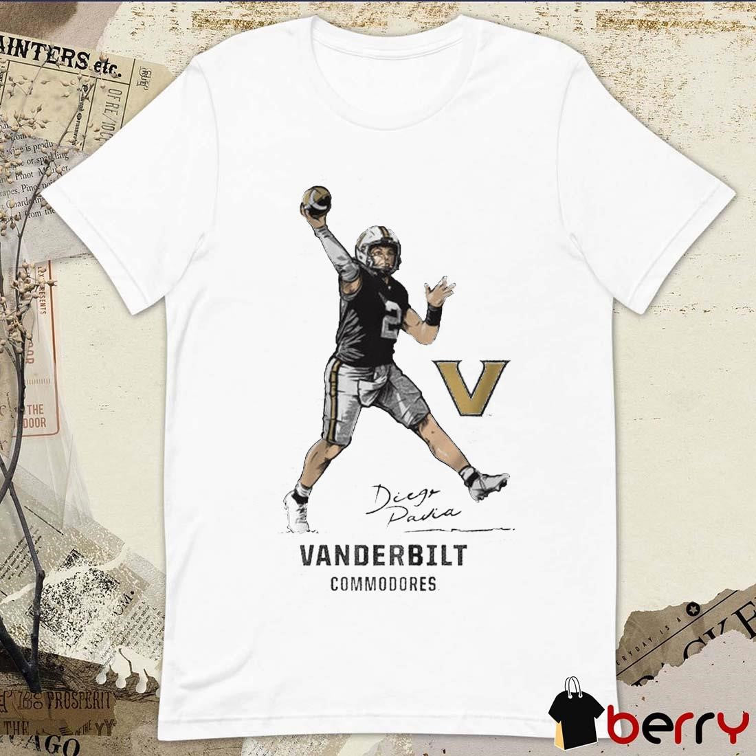 Vanderbilt Commodores Football Diego Pavia Superstar Pose Signature t-shirt