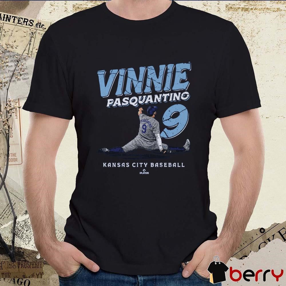 Vinnie Pasquantino #9 Kansas City Baseball Slide t-shirt