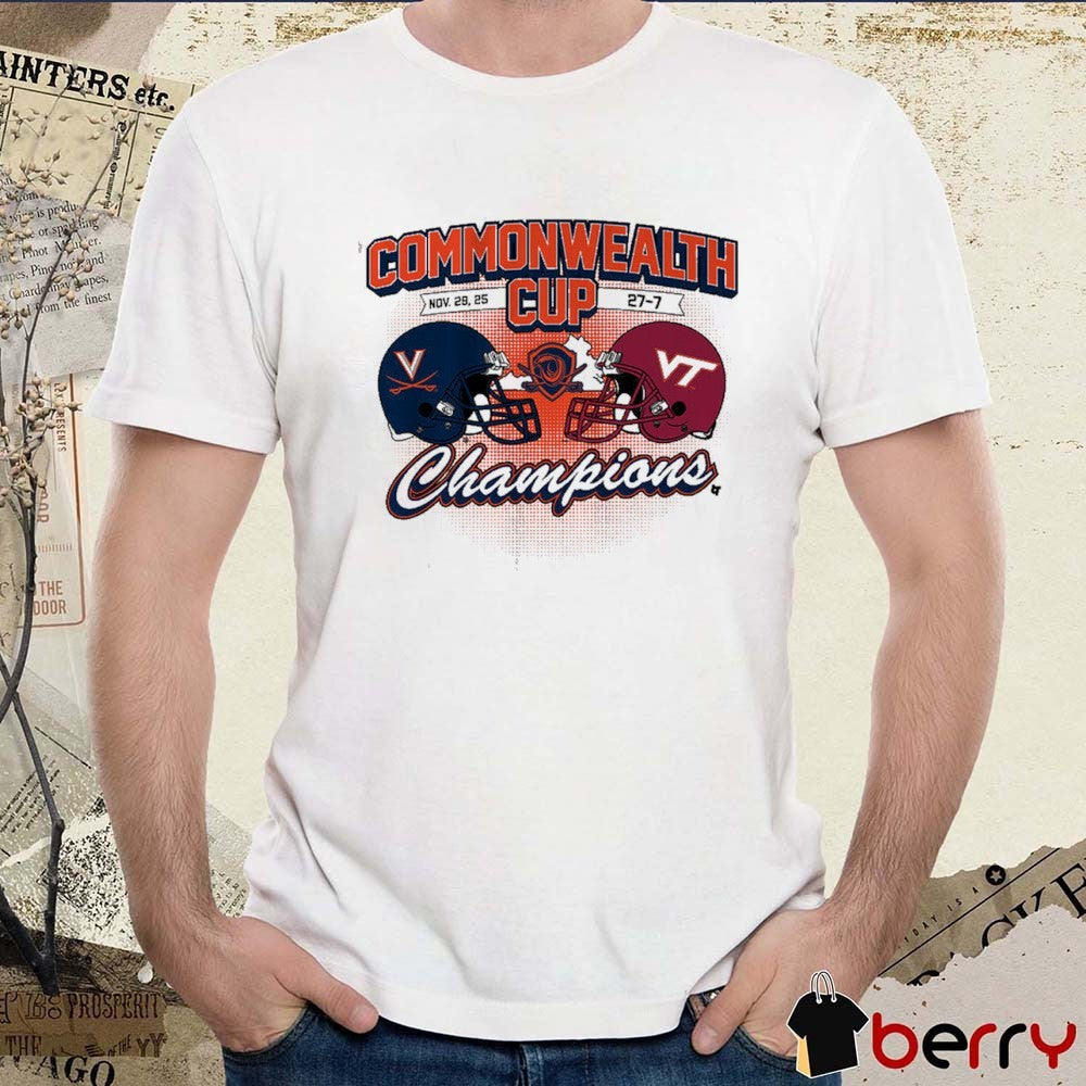 Virginia Cavaliers Vs Virginia Tech Hokies Commonwealth Cup Winner November 29 2025 Score 27-7 t-shirt