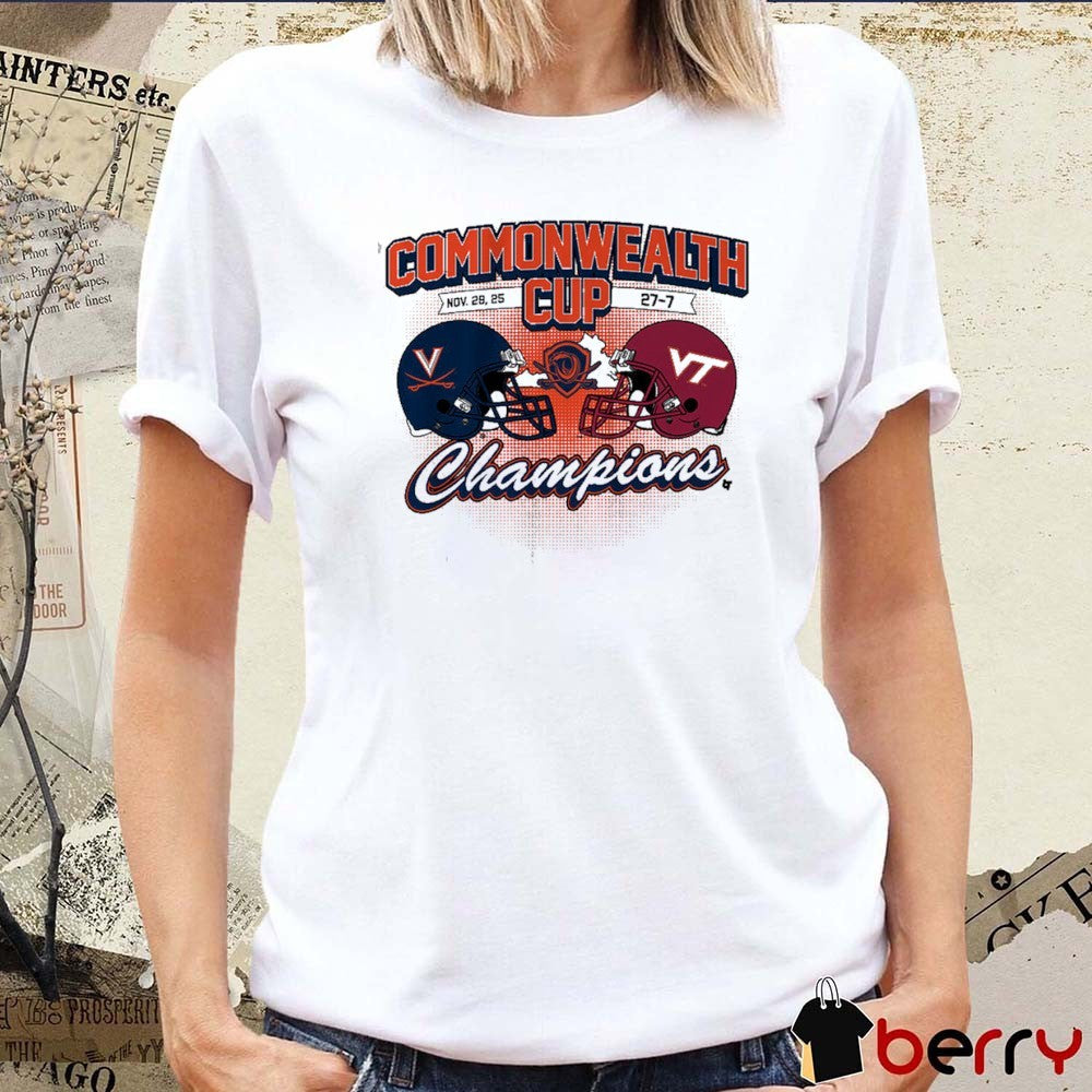 Virginia Cavaliers Vs Virginia Tech Hokies Commonwealth Cup Winner November 29 2025 Score 27-7 t-shirt