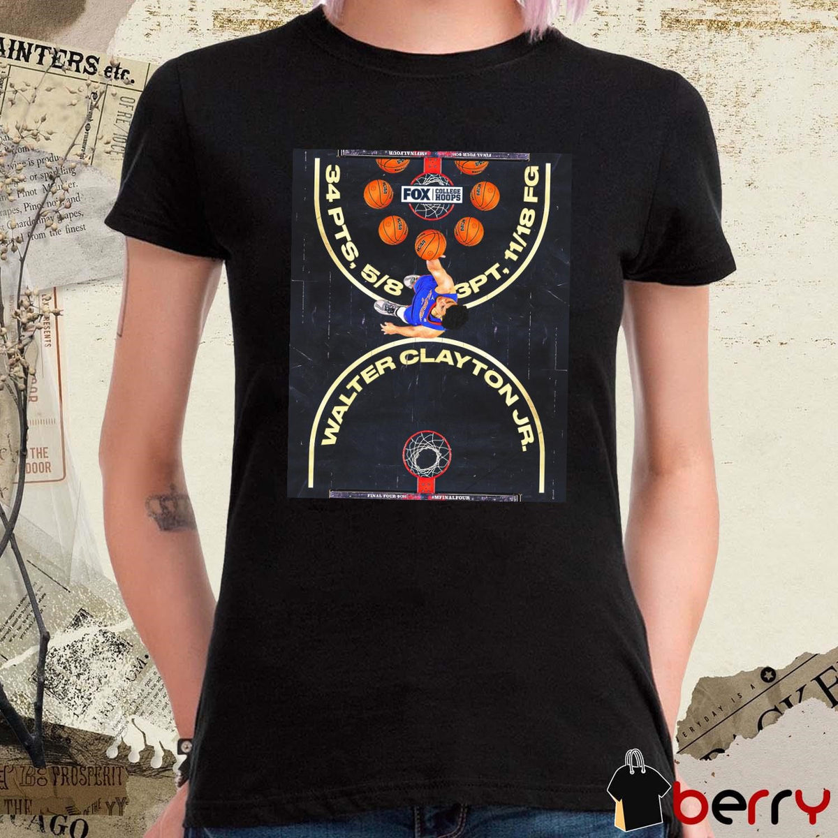 Walter Clayton Jr. Shot Lights Out For Florida Gators Men’s Basketball FOX College Hoops t-shirt