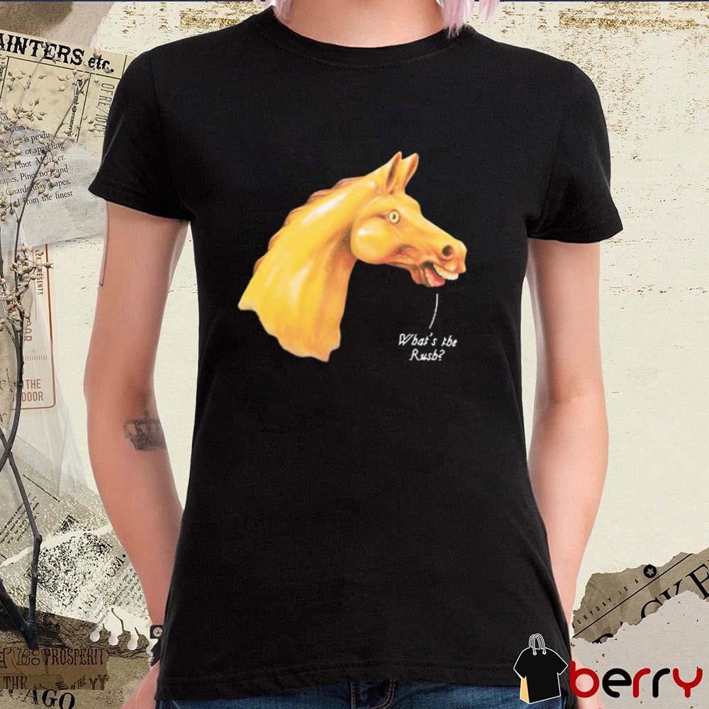 We Live In Time Carousel Horse What’s The Rush t-shirt