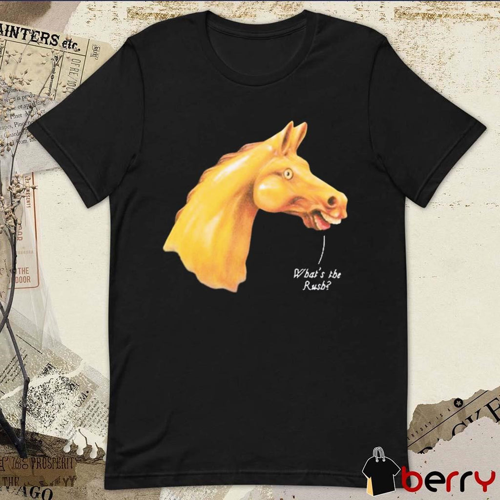 We Live In Time Carousel Horse What’s The Rush t-shirt