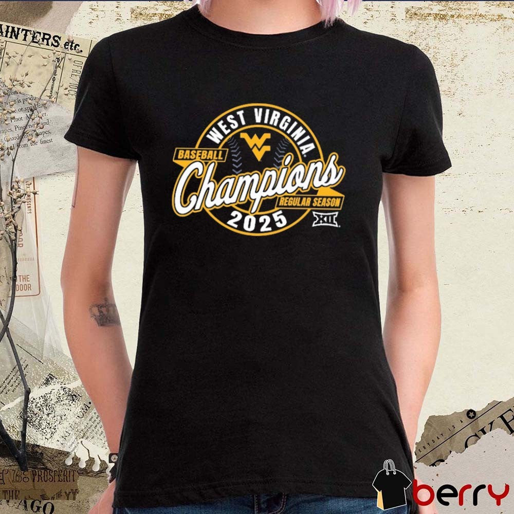 West Virginia Mountaineers Big 12 Baseball Regular Season Champions NCAA 2025 t-shirt