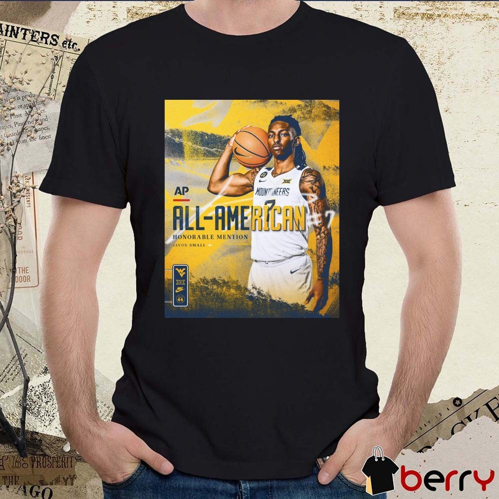 West Virginia Mountaineers men’s basketball AP All-American Honorable Mention Javon Small Poster t-shirt