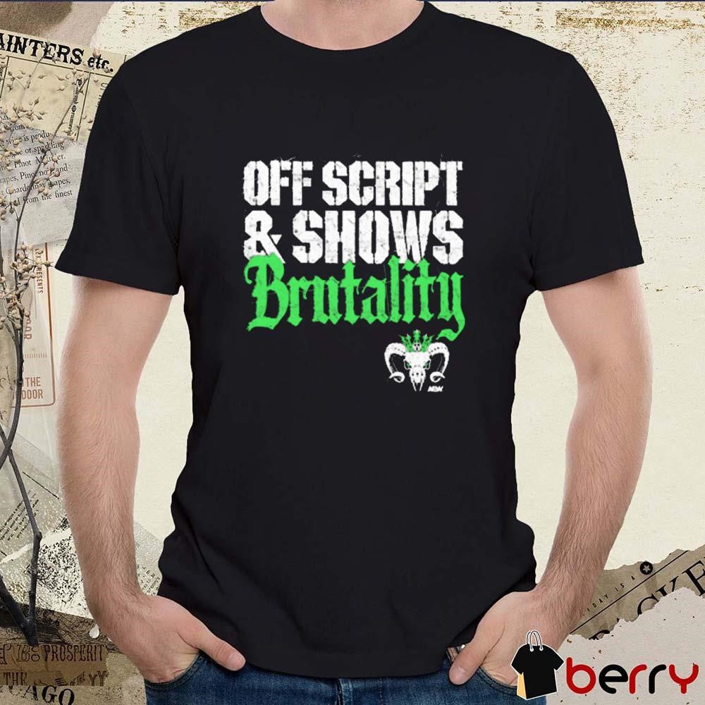 Will Ospreay – Off Script And Shows Brutality Vintage AEW t-shirt