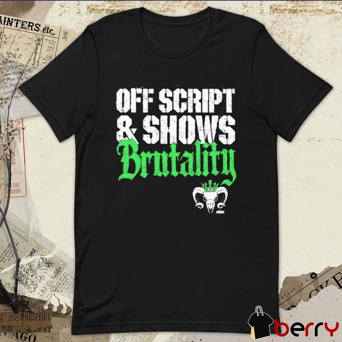 Will Ospreay – Off Script And Shows Brutality Vintage AEW t-shirt