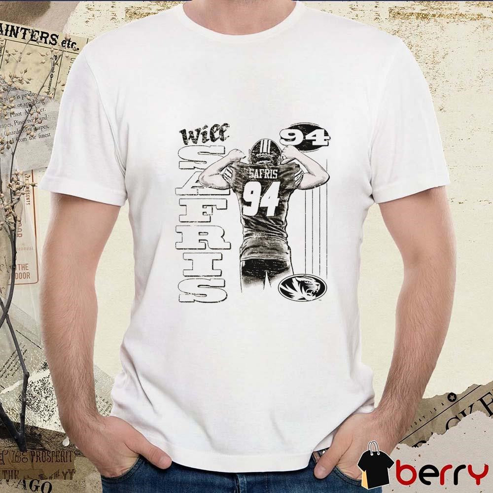 Will Safris Number 94 Missouri Tigers Graphic t-shirt