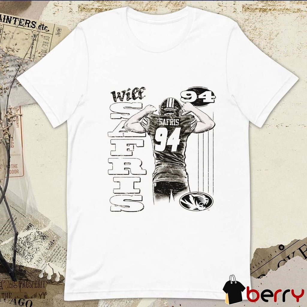 Will Safris Number 94 Missouri Tigers Graphic t-shirt