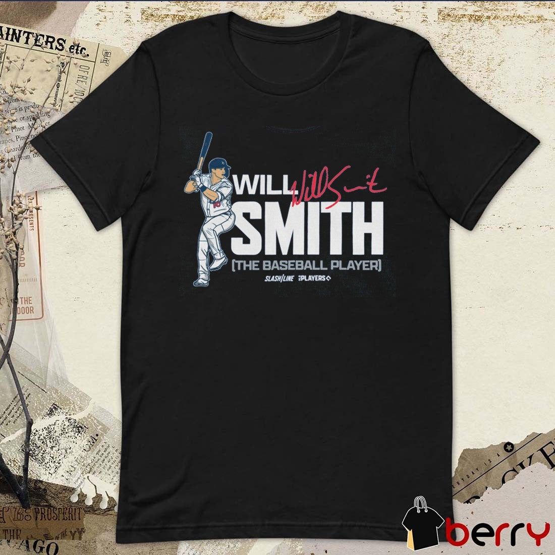 Will Smith The Baseball Player Los Angeles Dodgers MLB Slash Line Signature t-shirt