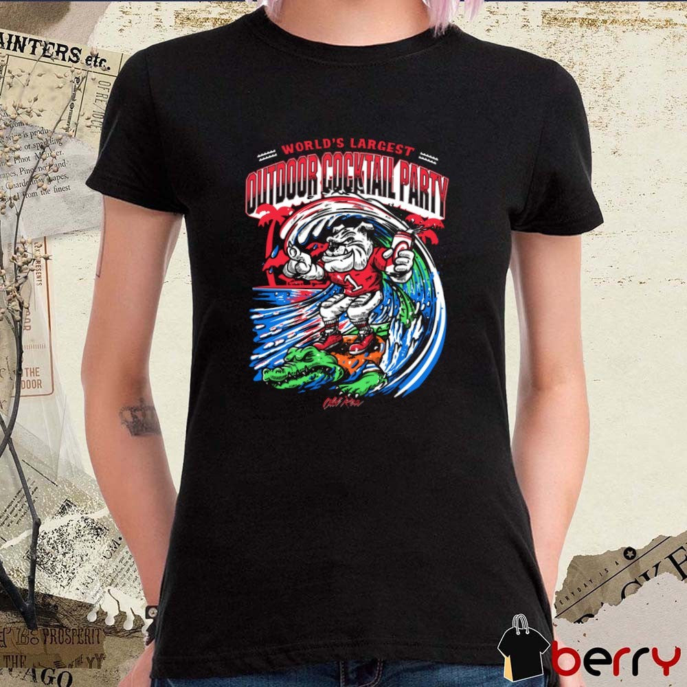 World’s Largest Cocktail Party Georgia Bulldogs Vs Florida Gators t-shirt