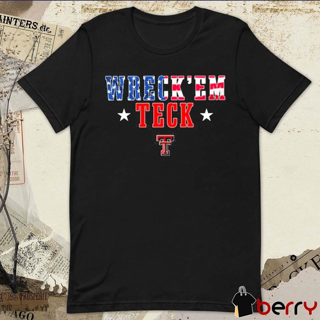 Wreck’em Texas Tech Red Raiders Celebrate America t-shirt