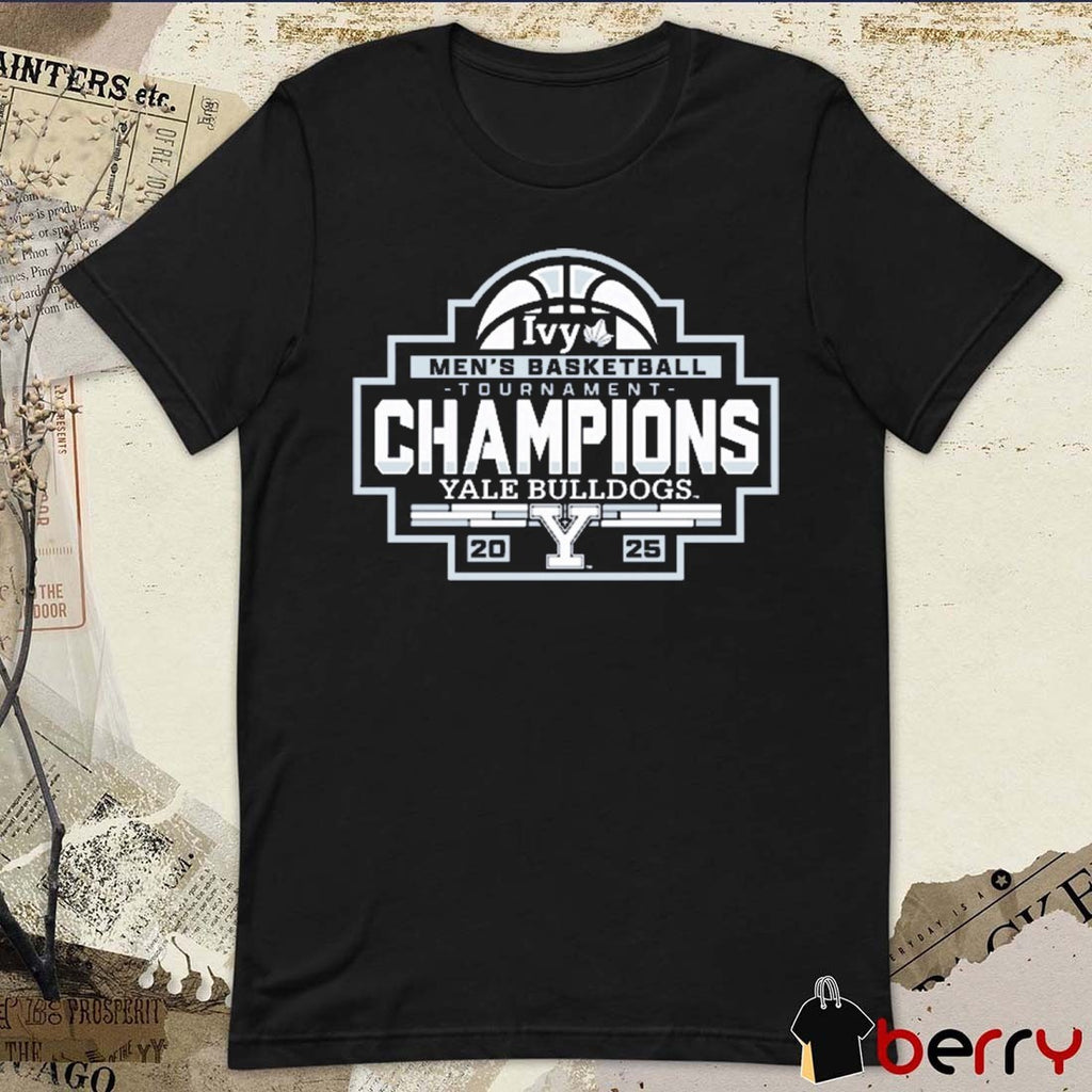 Yale Bulldogs 2025 Ivy League Men’s Basketball Conference Tournament Champions t-shirt
