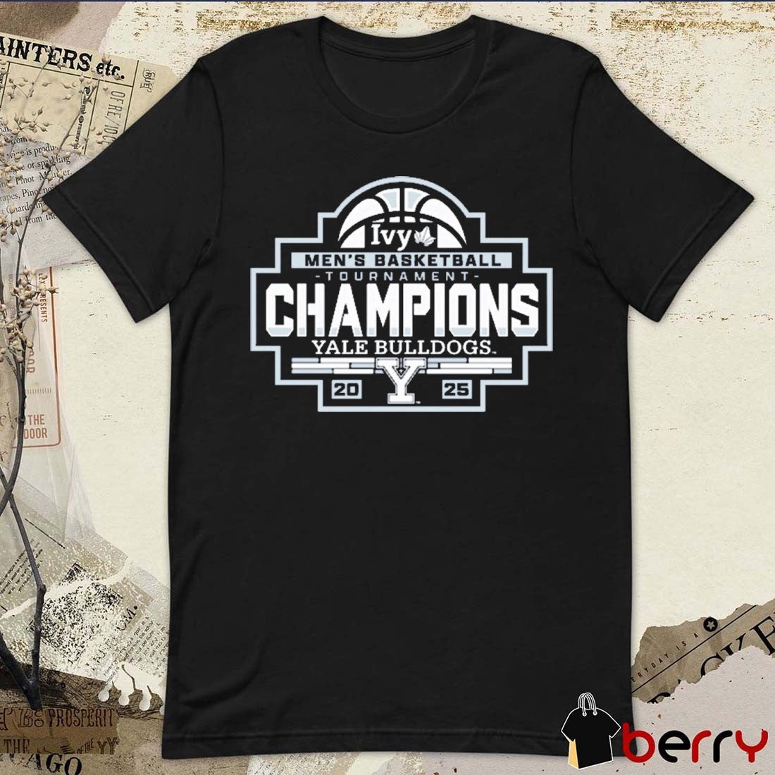 Yale Bulldogs 2025 Ivy League Men’s Basketball Conference Tournament Champions t-shirt