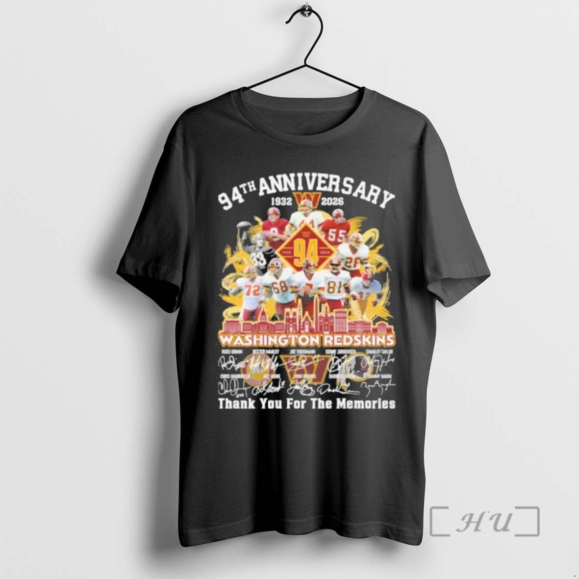 Officials 94th Anniversary 1932 2025 Washington Redskins Teams Signatures Premium T Shirt Sweater