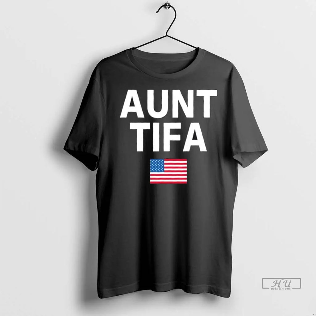 Officials Aunt Tifa Us Flag T Shirt