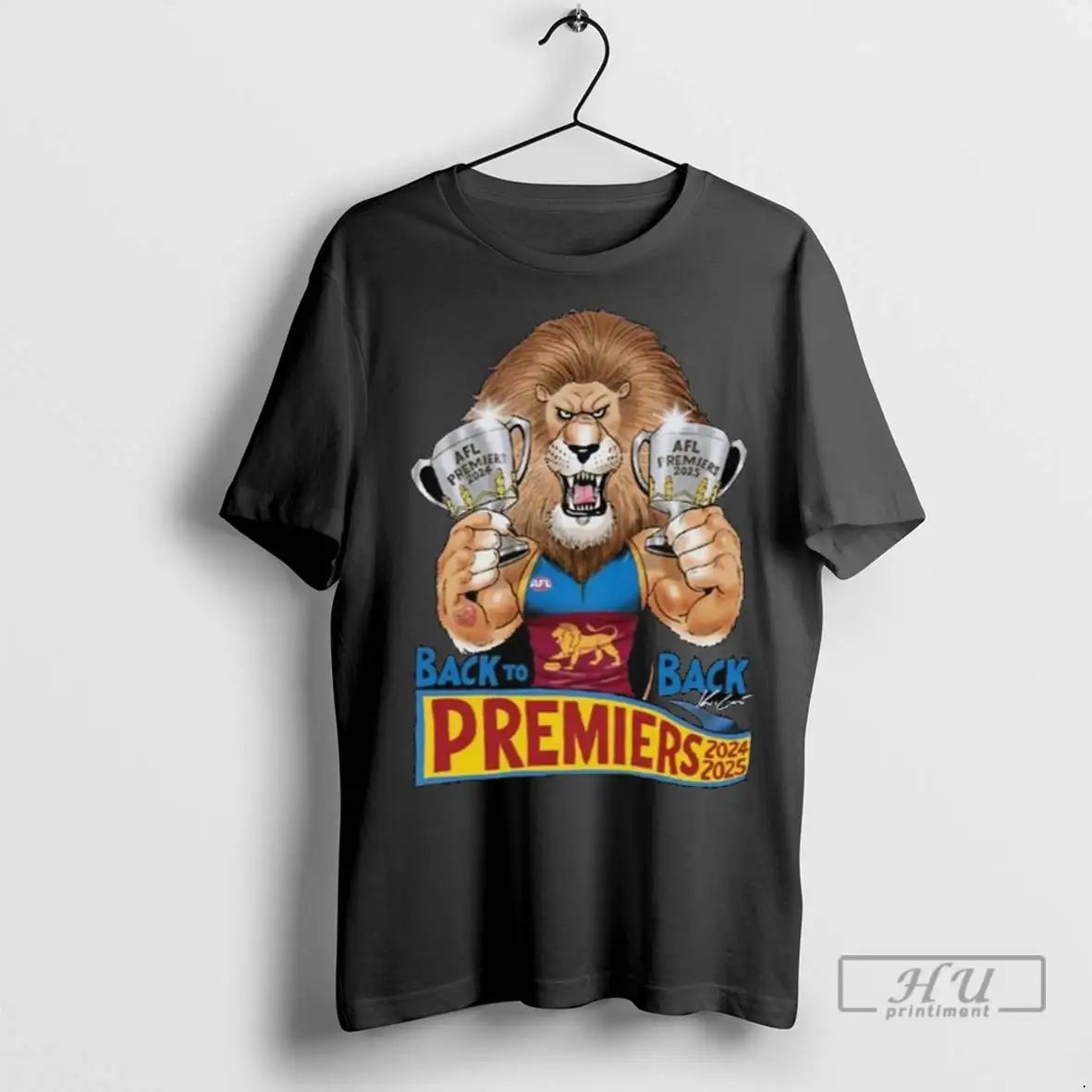 Officials Brisbane Lions 2025 Premiers Mark Knight Long Sleve T Shirt
