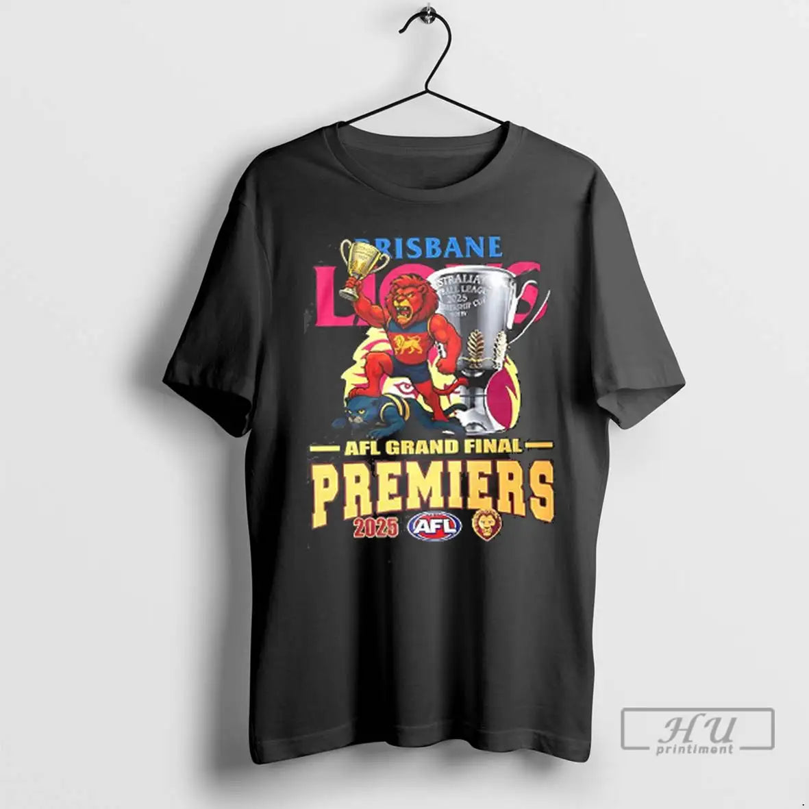 Officials Brisbane Lions Afl Grand Final Premiers 2025 Mascot T Shirt