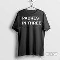Officials Chicago Cubs Padres In Three Black T Shirt