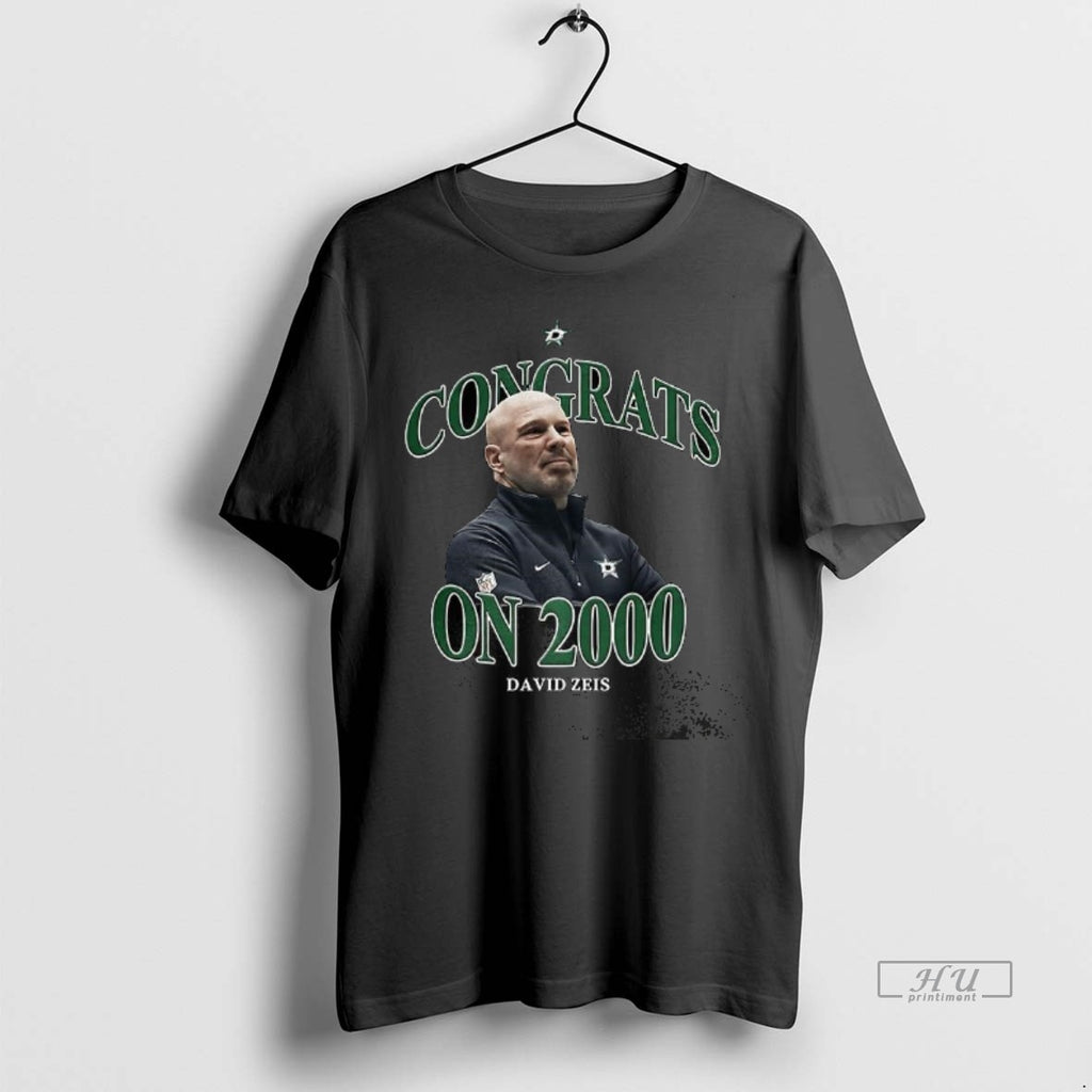 Officials Congrats On 2000 David Zeis Dallas Stars Nhl Premium Tee Shirt Sweater