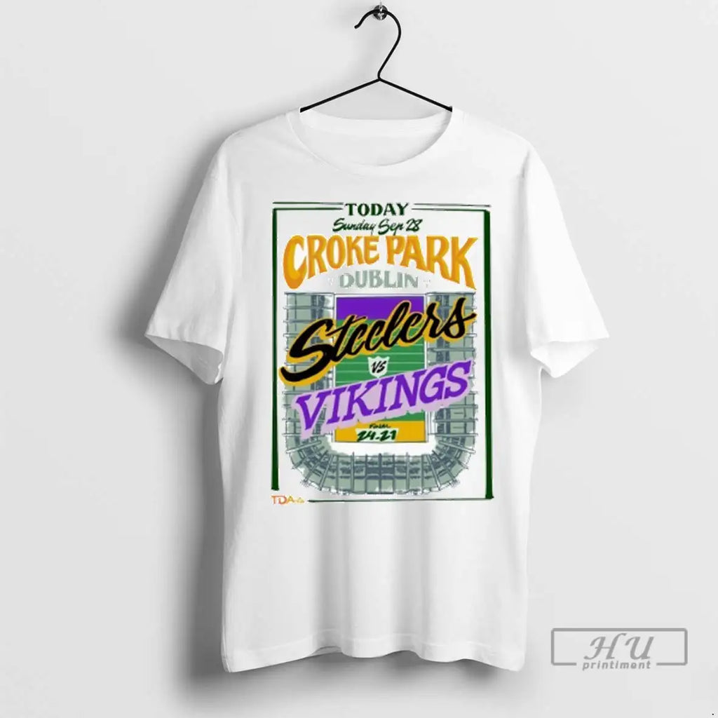 Officials Croke Park Dublin Steelers Vs Vikings 24 21 Final Score T Shirt