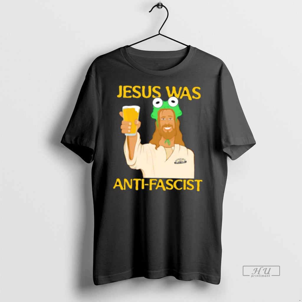 Officials Funny Jesus Was Anti Fascist Meme Premium Tee Shirt Sweater