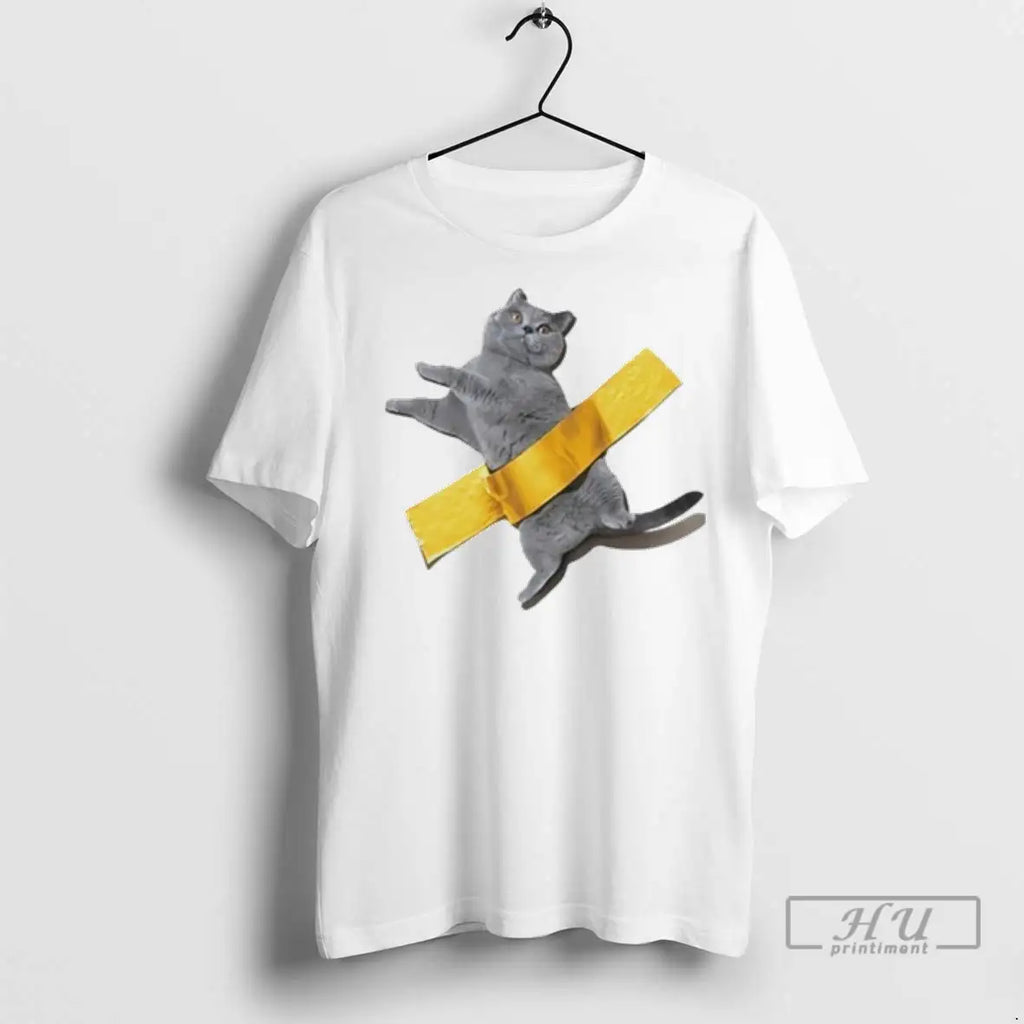 Officials Funny Tape Cat T Shirt