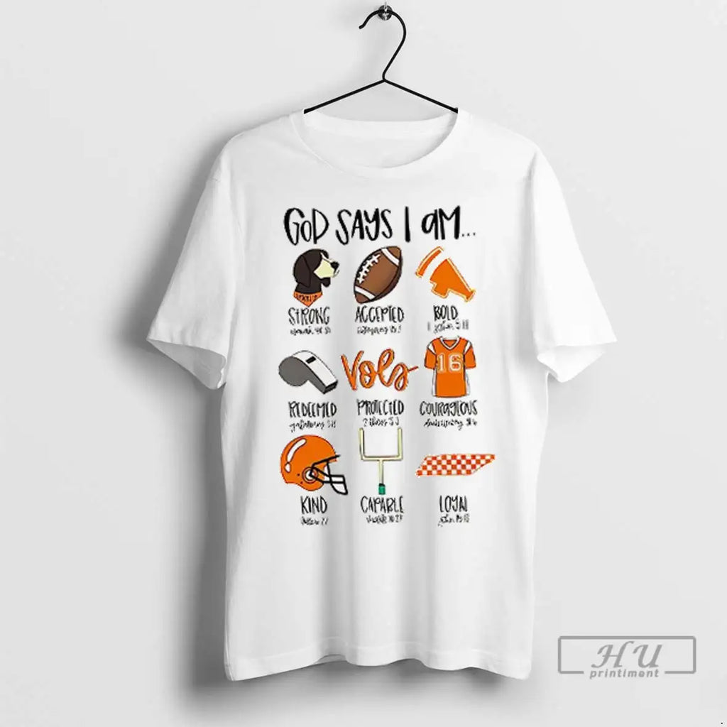 Officials God Says I Am Tennessee Vols T Shirt