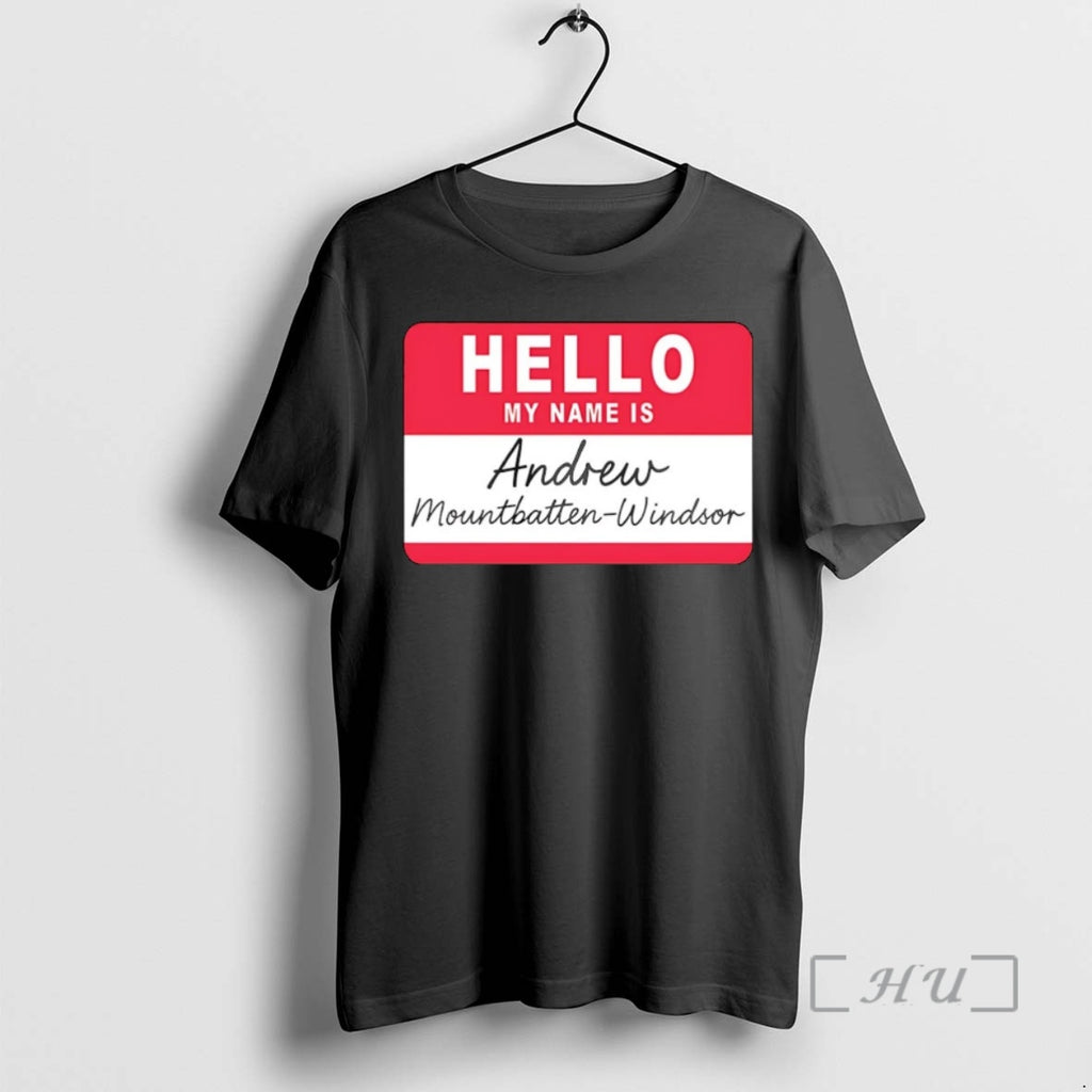 Officials Hello My Name Is Andrew Mountbatten Windsor Christmas Premium T Shirt Sweater
