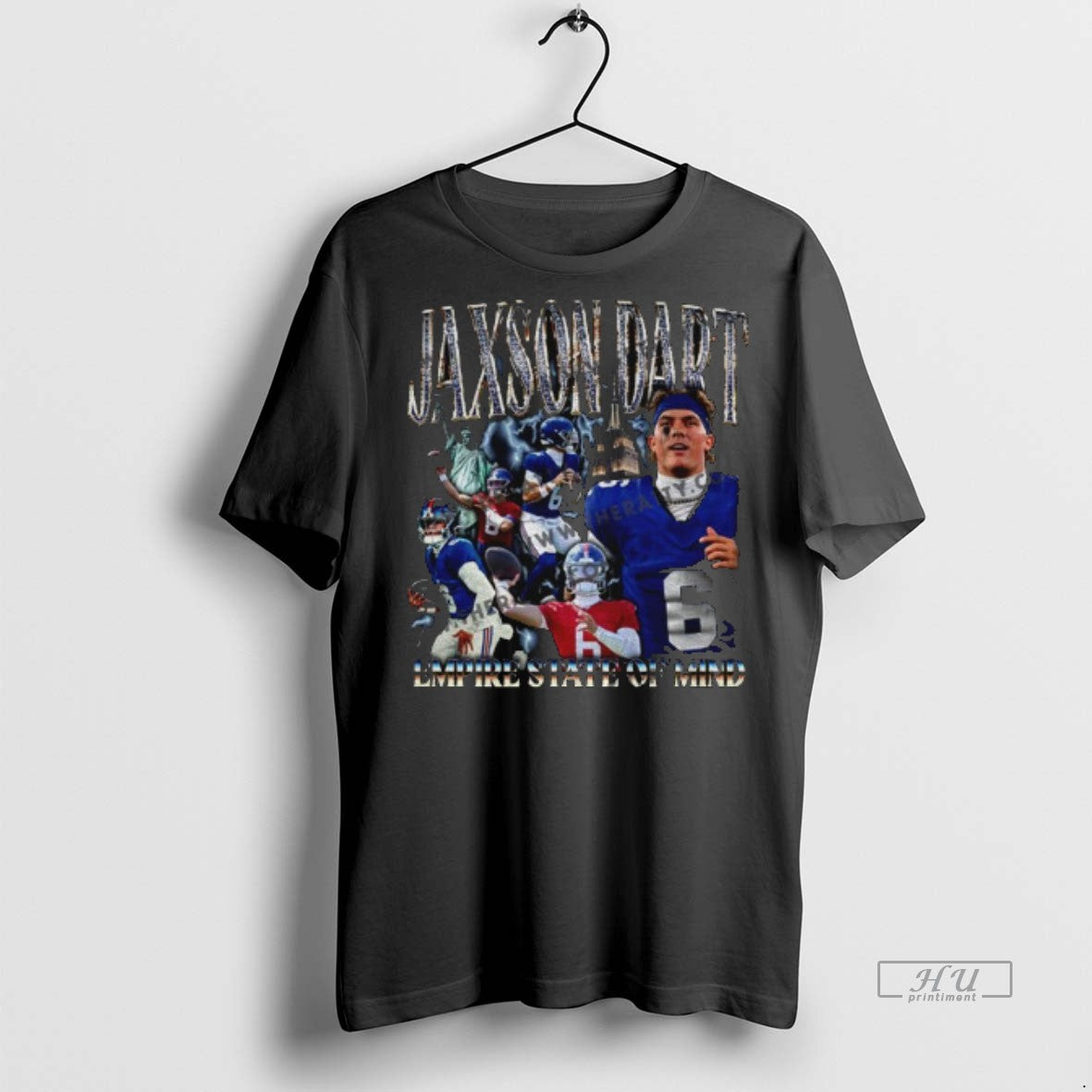 Officials Jaxson Dart New York Giants Emprire State Of Mind Tee Shirt Sweater