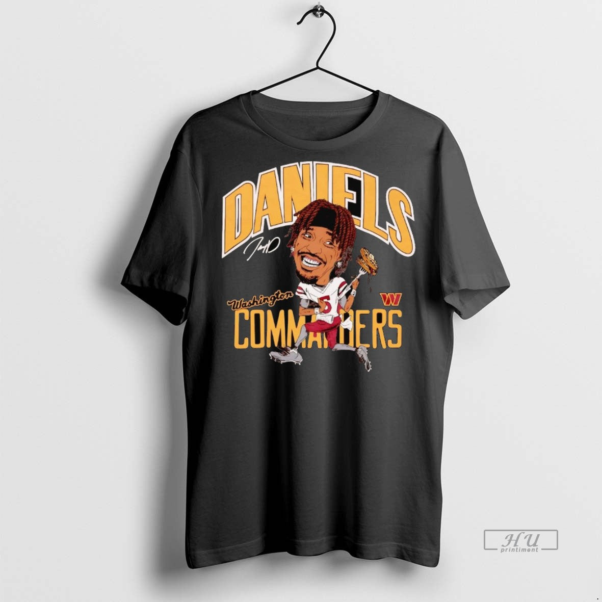 Officials Jayden Daniels Superstar Waffles Commanders Tee Shirt Sweater