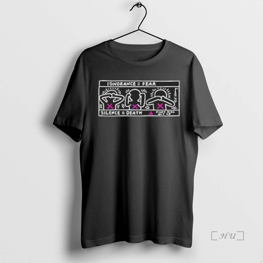 Officials Keith Haring Ignorance Fear Silence Death Premium T Shirt Sweater