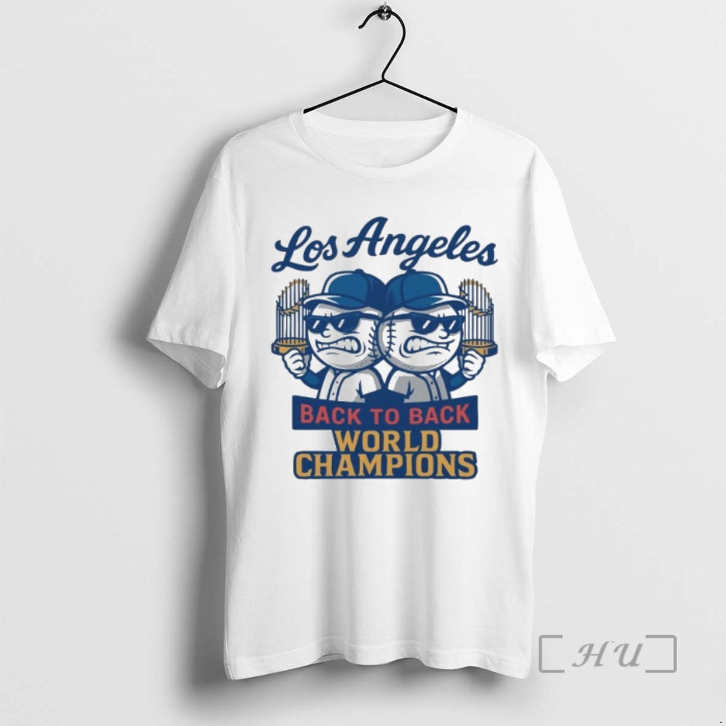 Officials Los Angeles Dodgers Sticker Back To Back World Champions Premium T Shirt Sweater