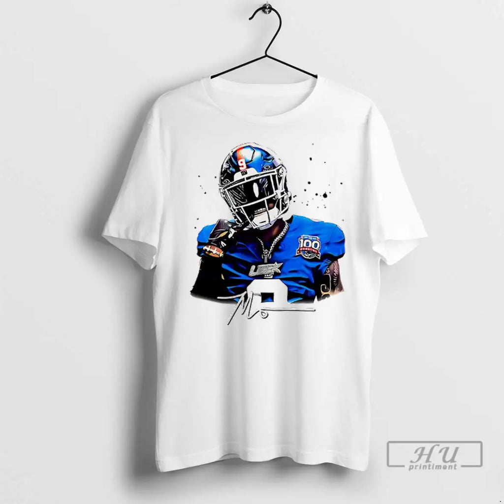 Officials Malik Nabers New York Giants Football Rookie Gang Signature T Shirt