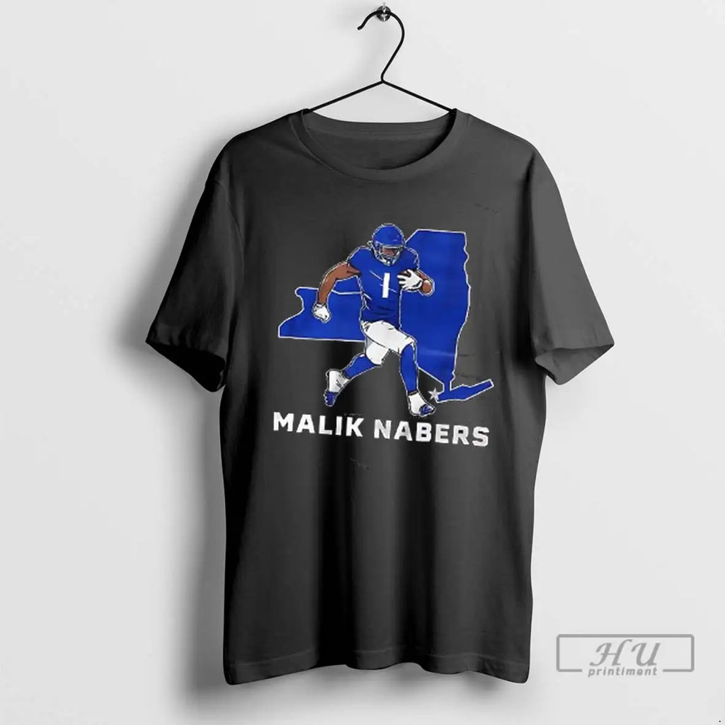 Officials Malik Nabers New York Giants Football State Star T Shirt