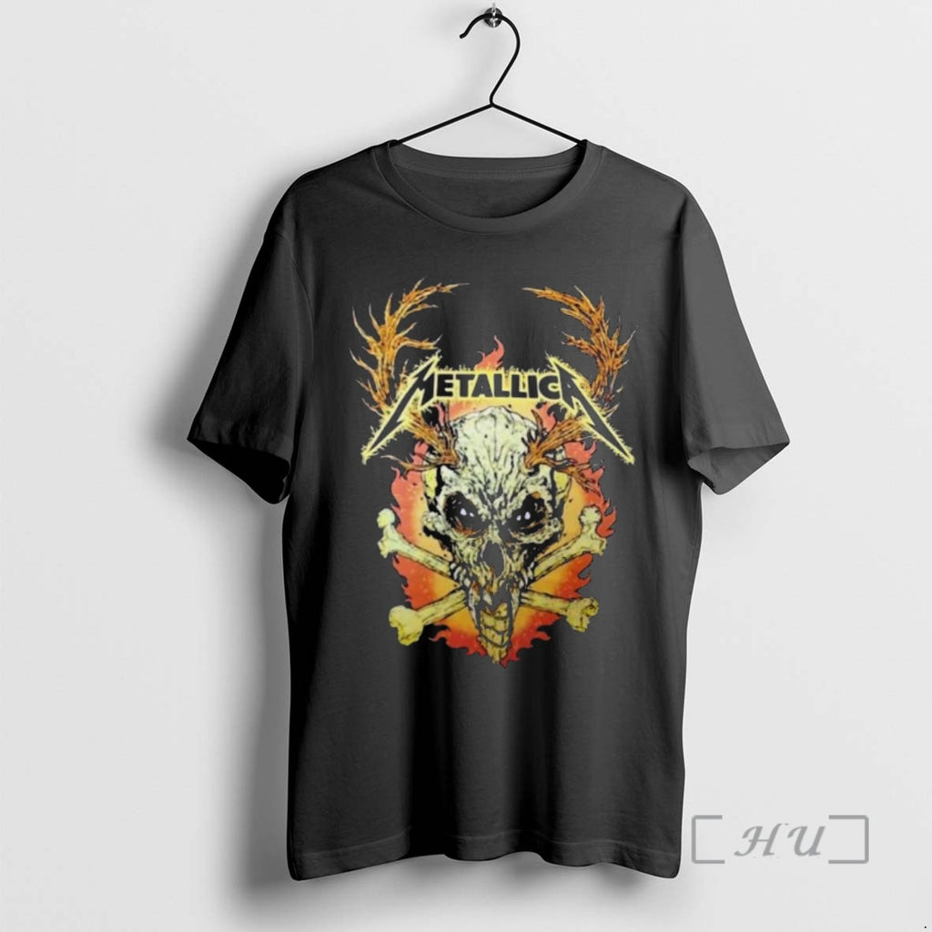 Officials Metallica M72 World Tour 2025 2026 Flame Skull Dates Back Premium T Shirt Sweater