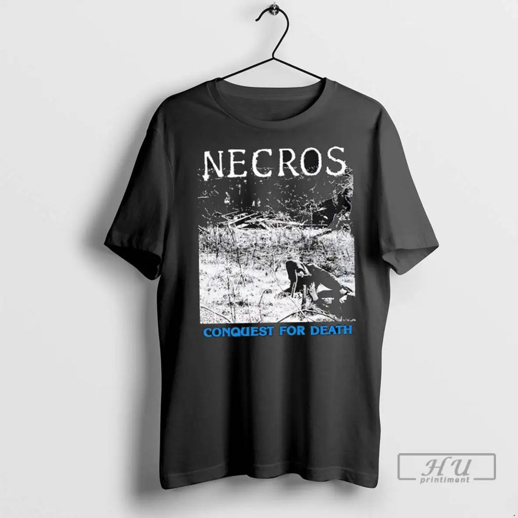 Officials Necros Conquest For Death Retro Black T Shirt