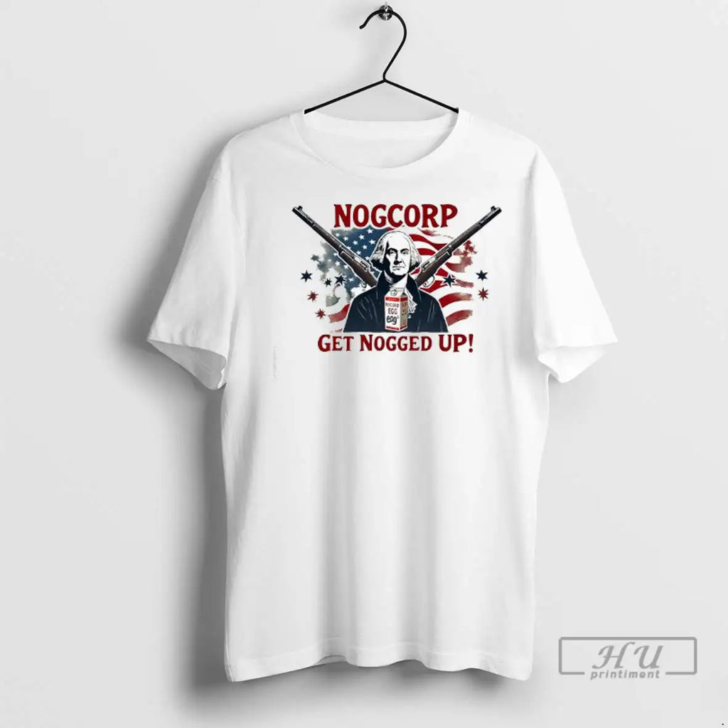 Officials Nogcorp Get Nogged Up Usa Flag Ladies T Shirt